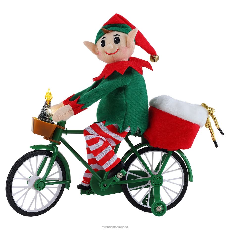 Mr. Christmas Decoration 11" Animated Cycling Elf 000XL207