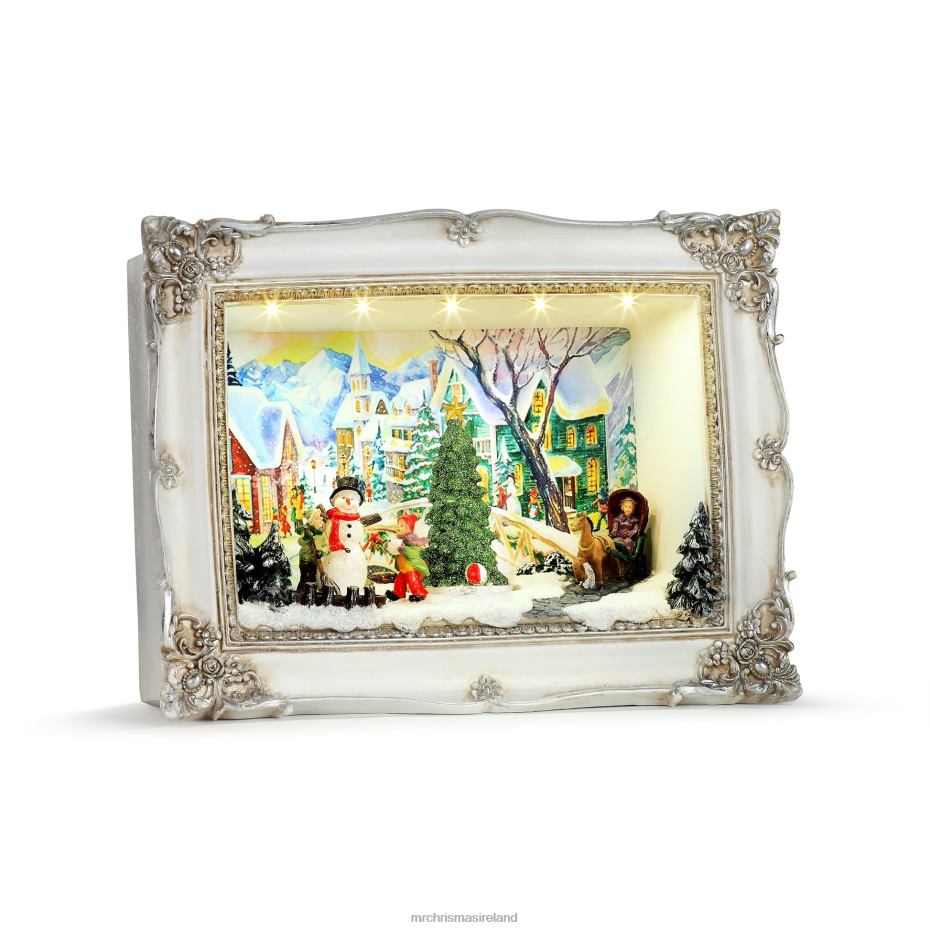 Mr. Christmas Decoration 11" Animated Shadow Box-Village 000XL154
