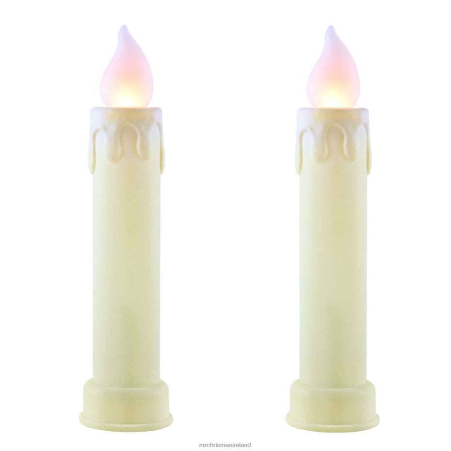 Mr. Christmas Decoration 24" Set of 2 Blow Mold Candles-Ivory 000XL258