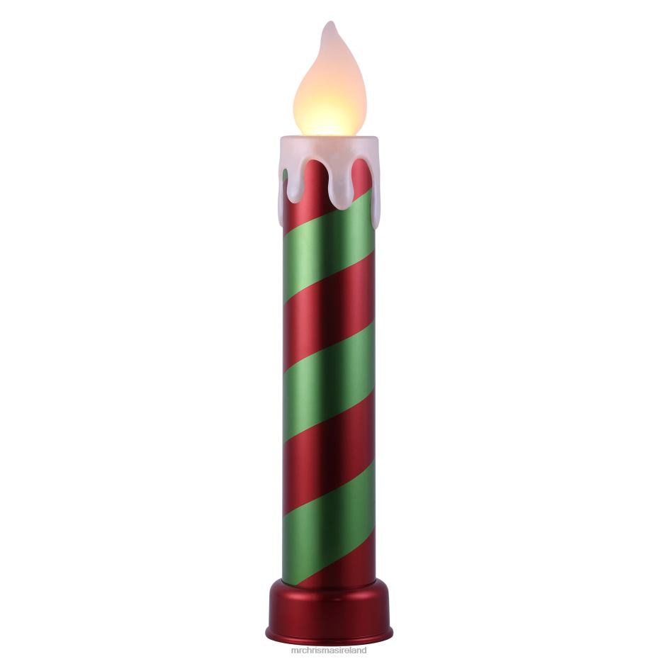 Mr. Christmas Decoration 36" Metallic Blow Mold Candle-Red & Green 000XL251