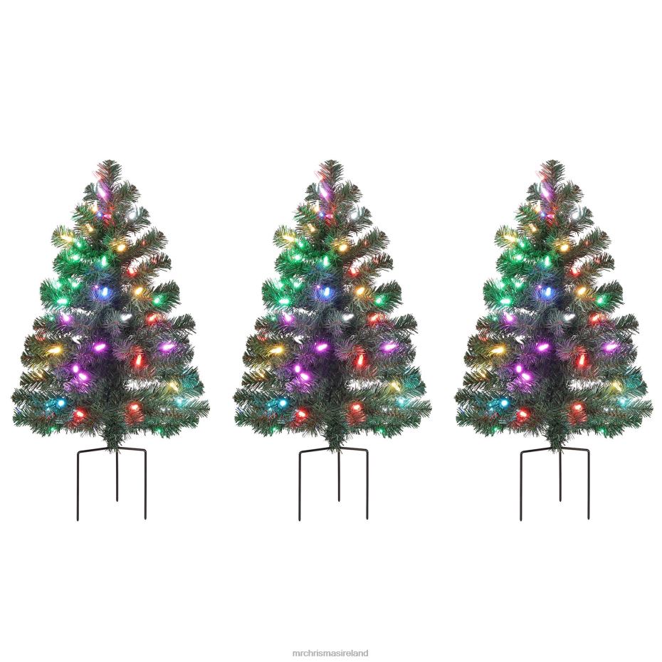 Mr. Christmas Decoration Alexa Enabled Pathway Christmas Trees-RGB Bulbs 000XL262