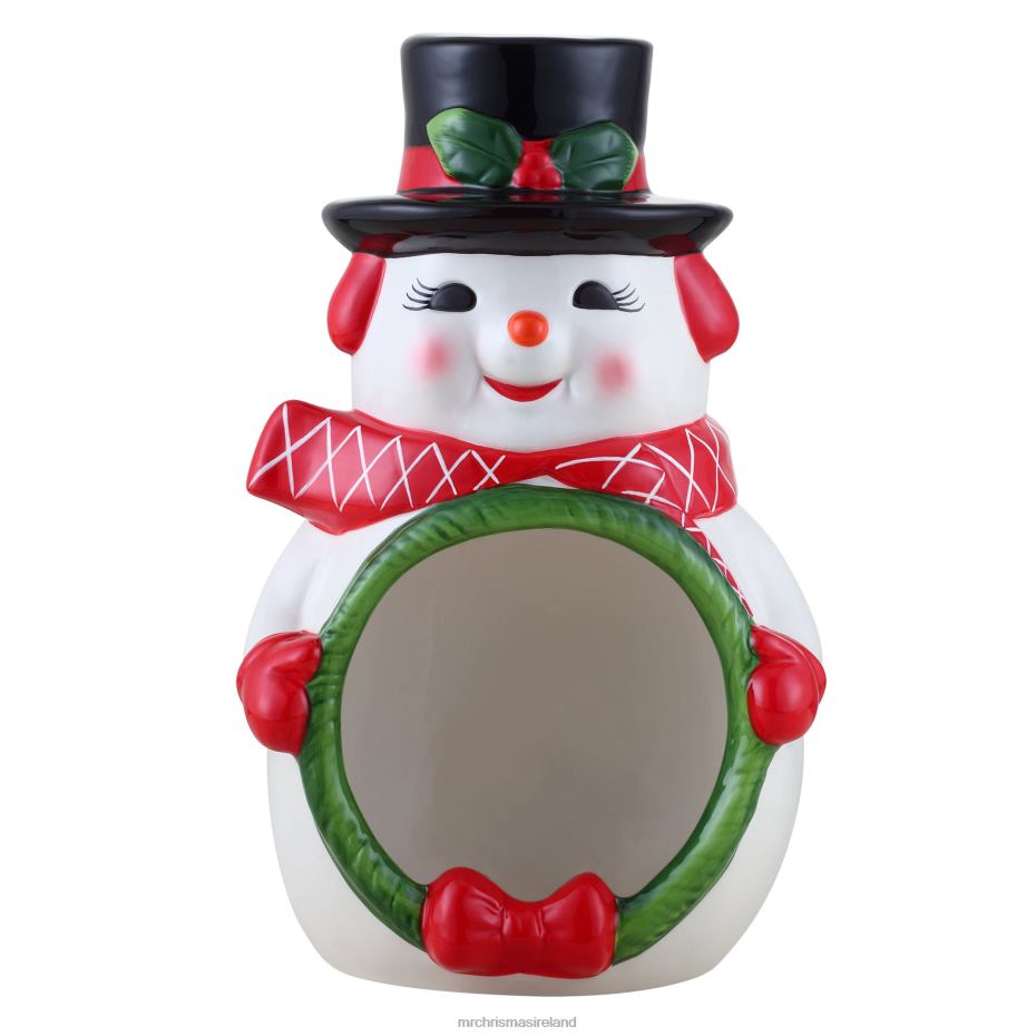 Mr. Christmas Decoration 12" Ceramic Musical Snowman Candy Bowl 000XL104