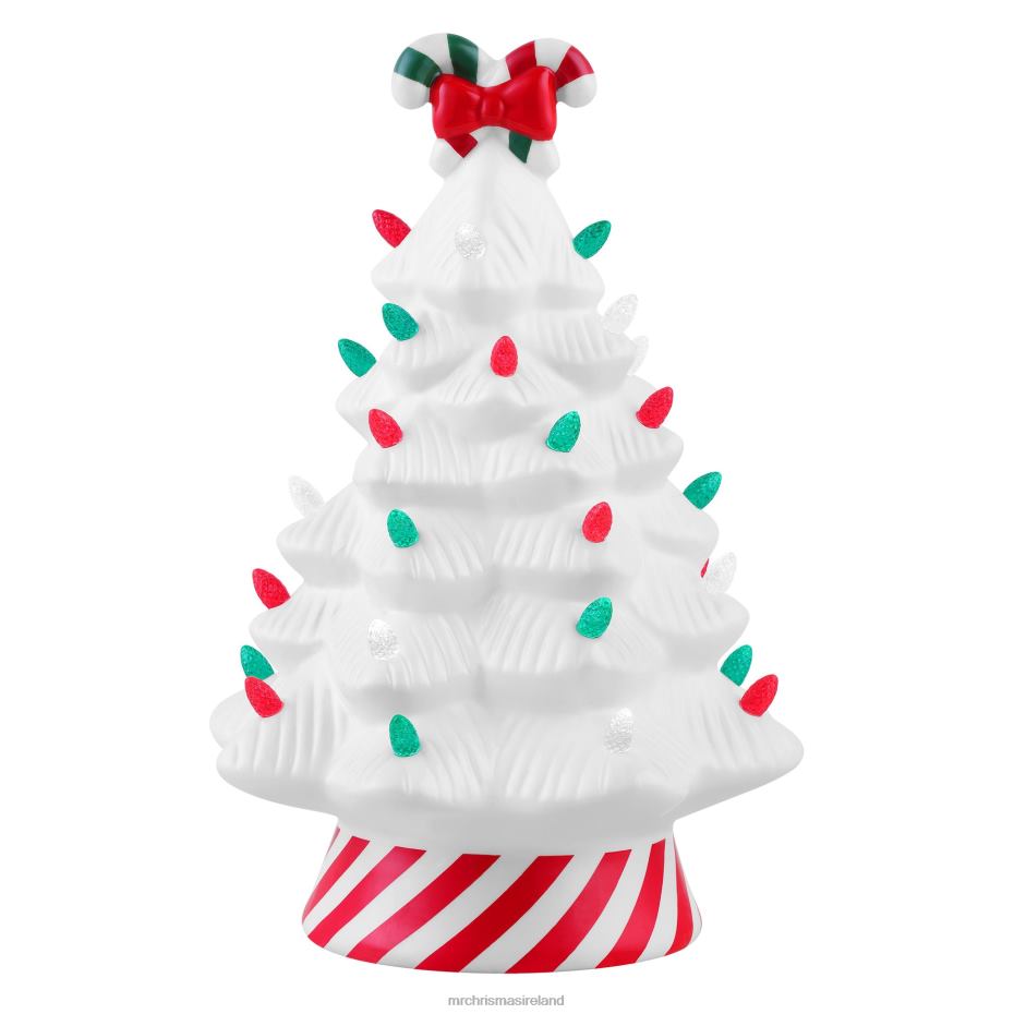 Mr. Christmas Decoration 12" Nostalgic Ceramic Lit Candy Cane Tree-Red 000XL111
