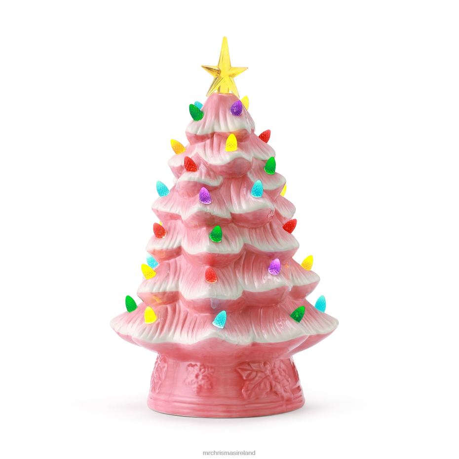 Mr. Christmas Decoration 12" Nostalgic Ceramic Tree-Pink 000XL113