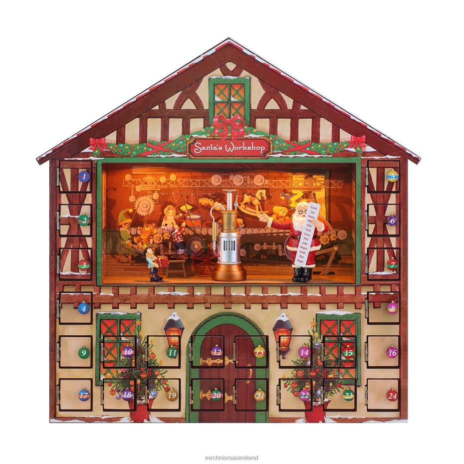 Mr. Christmas Decoration 16" Animated & Musical Santa's Workshop Advent Calendar 000XL145
