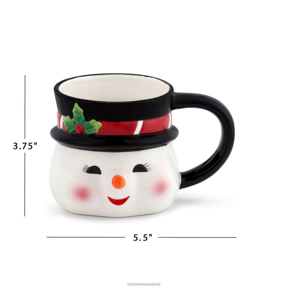 Mr. Christmas Decoration 16oz Nostalgic Ceramic Snowman Mug 000XL76