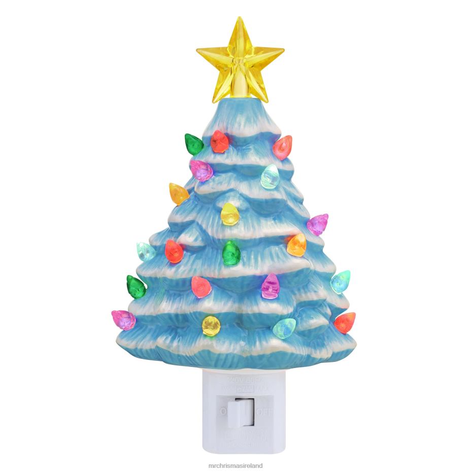 Mr. Christmas Decoration Nostalgic Ceramic Tree Nightlight-Blue 000XL122