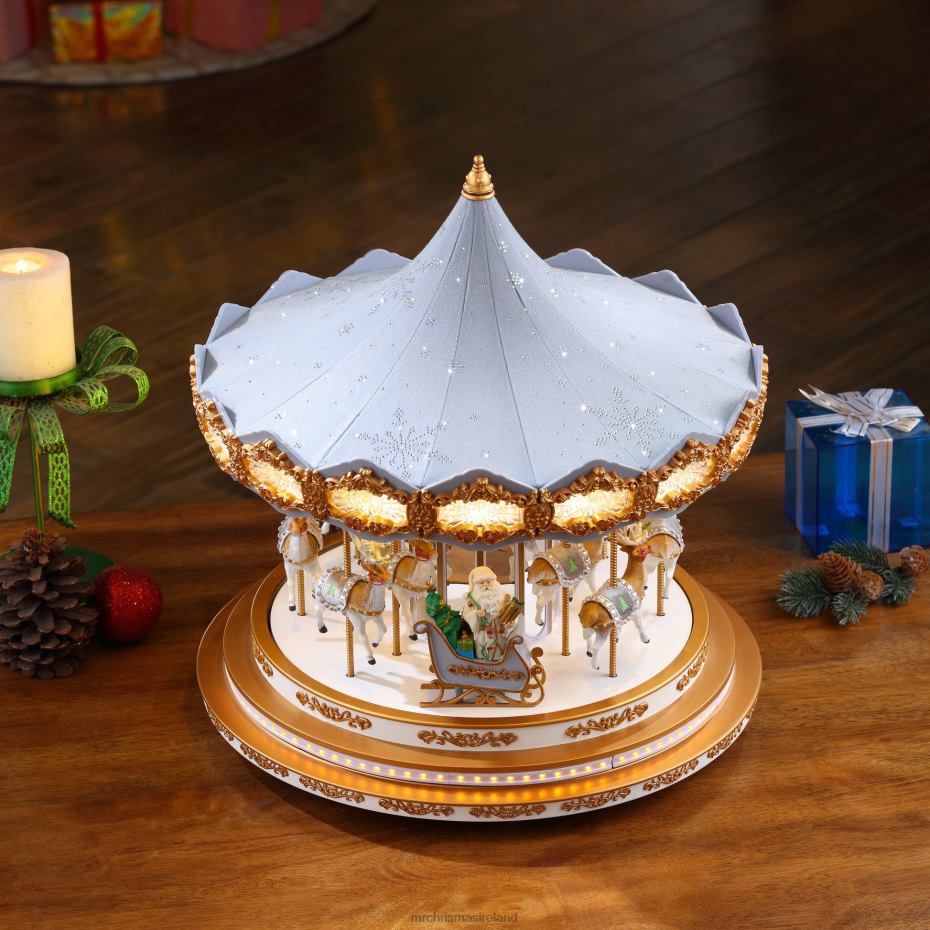 Mr. Christmas Decoration 90th Anniversary Collection-Animated & Musical Crystal Carousel, Ice Blue 000XL16