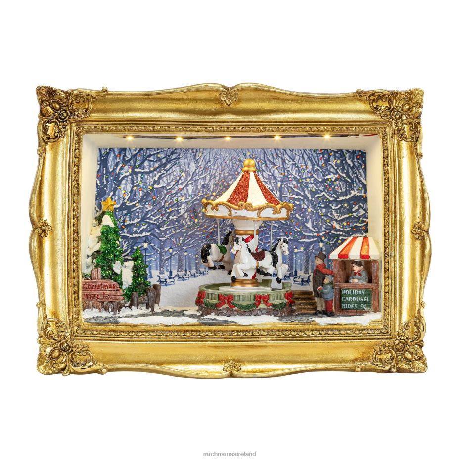 Mr. Christmas Decoration 90th Anniversary Collection-Animated & Musical Gold Frame Carousel Shadow Box 000XL12