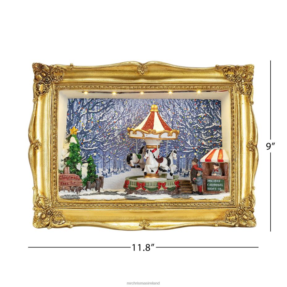 Mr. Christmas Decoration 90th Anniversary Collection-Animated & Musical Gold Frame Carousel Shadow Box 000XL12