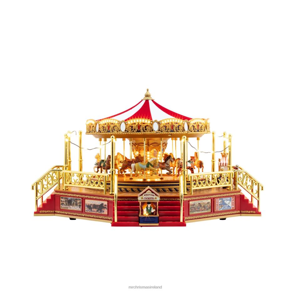 Mr. Christmas Decoration 90th Anniversary Collection-Animated & Musical World's Fair Boardwalk Carousel 000XL2