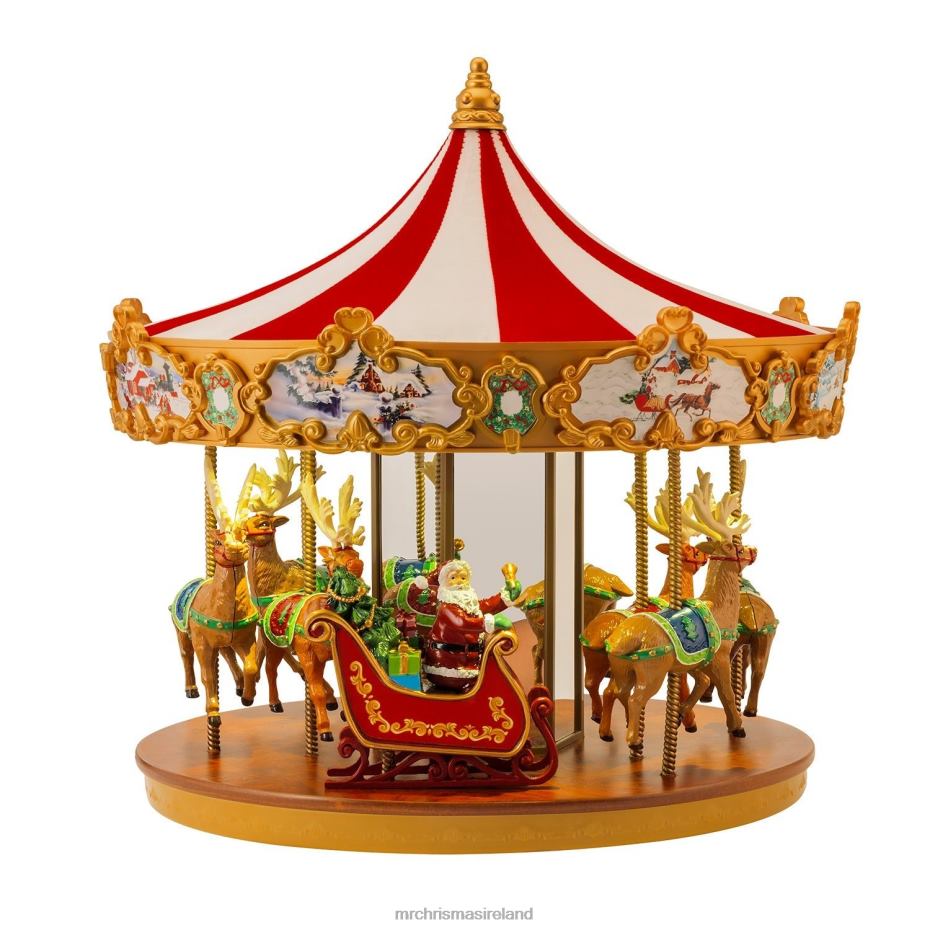 Mr. Christmas Decoration 12" Animated Very Merry Carousel 000XL28