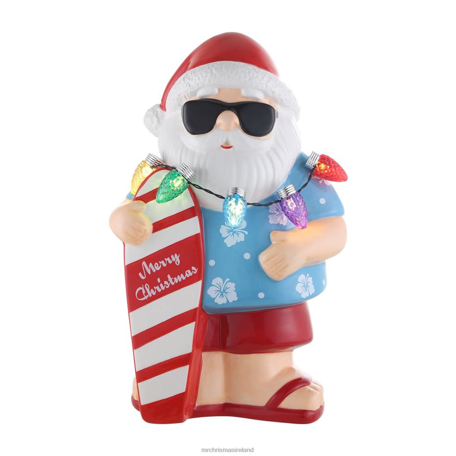 Mr. Christmas Decoration 10" Ceramic Beach Santa 000XL58