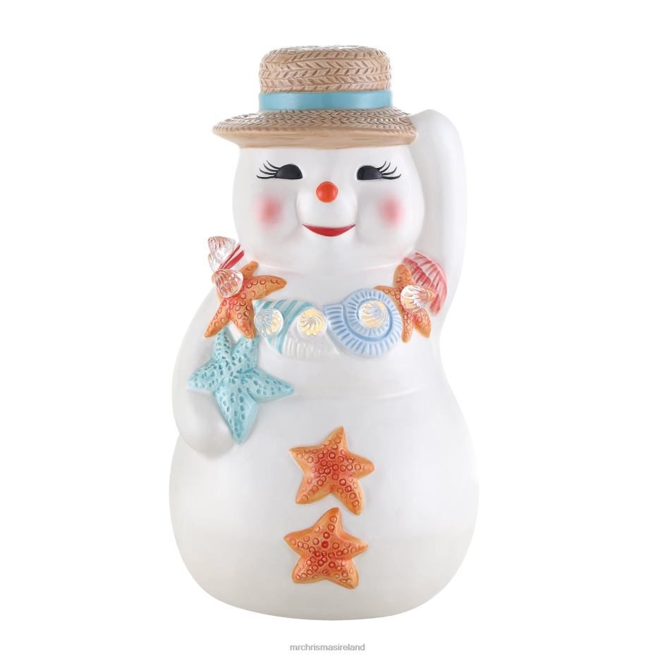Mr. Christmas Decoration 10" Ceramic Beach Snowman 000XL57
