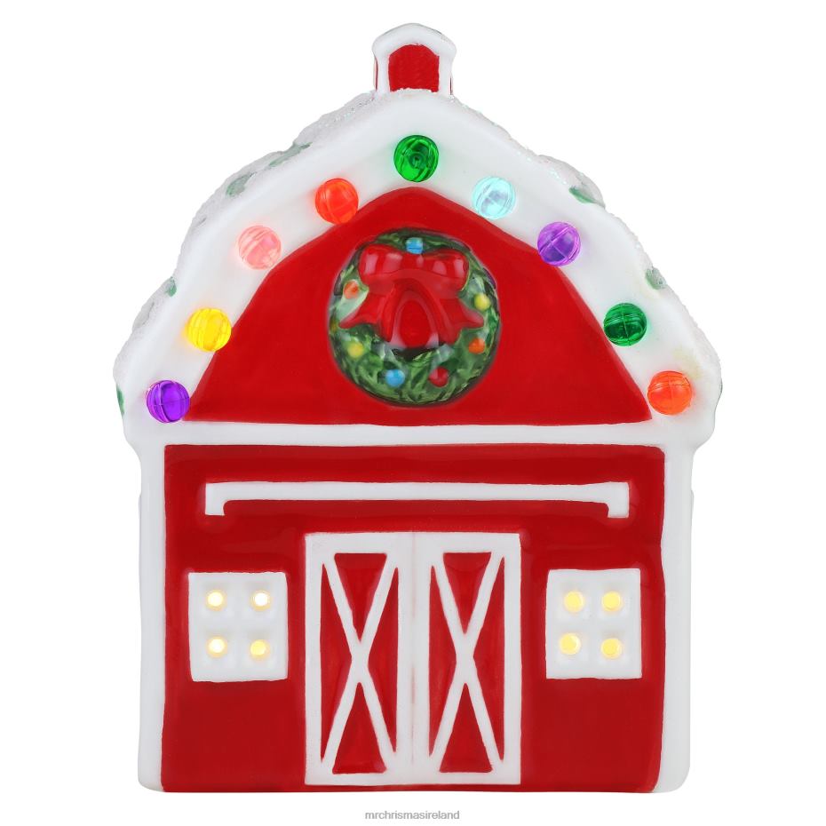 Mr. Christmas Decoration 5" Nostalgic Ceramic Village Barn 000XL53