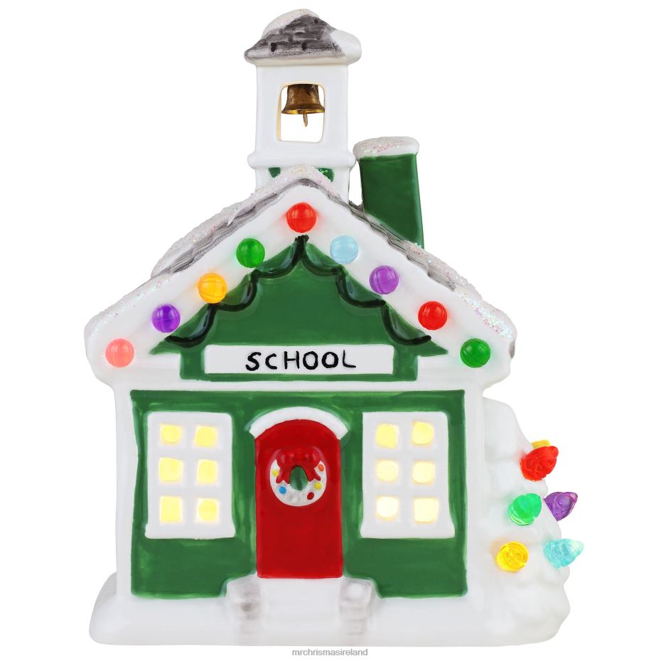 Mr. Christmas Decoration 6" Nostalgic Ceramic Village School 000XL52
