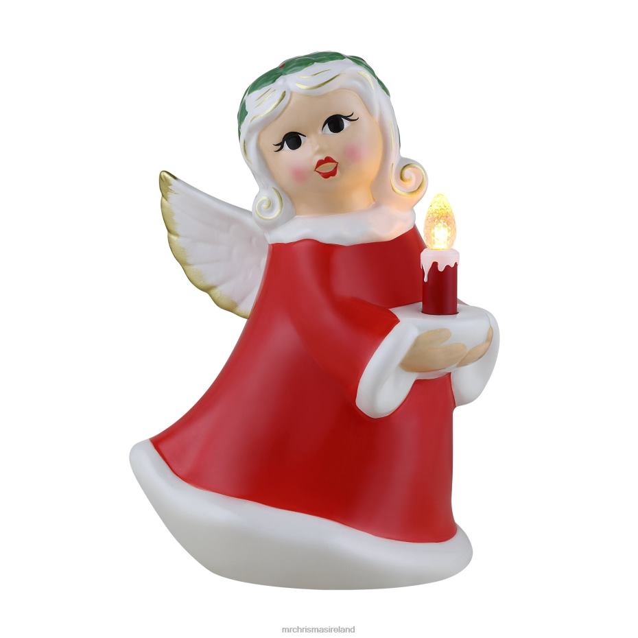 Mr. Christmas Decoration 9" Nostalgic Ceramic Lit White Angel 000XL61