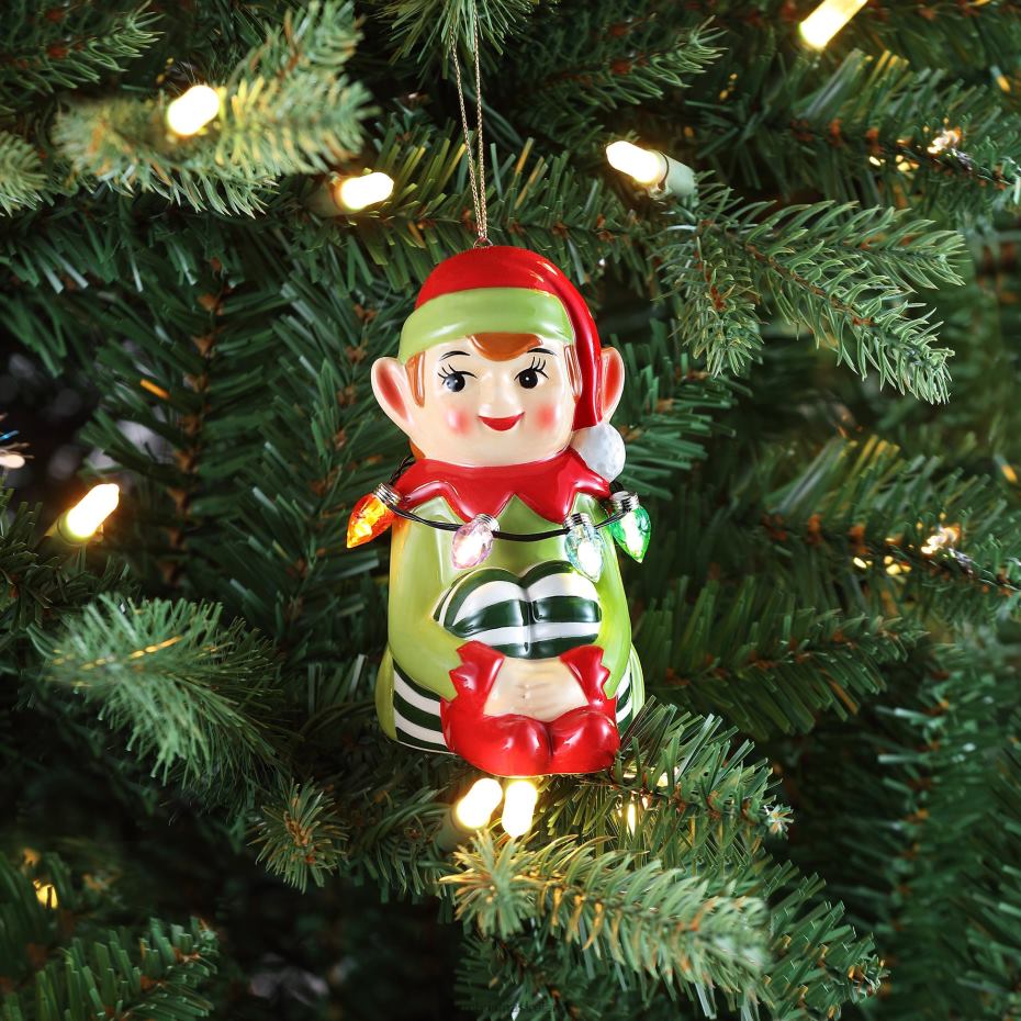 Mr. Christmas Decoration Mini Nostalgic Ceramic Figure-Elf 000XL68