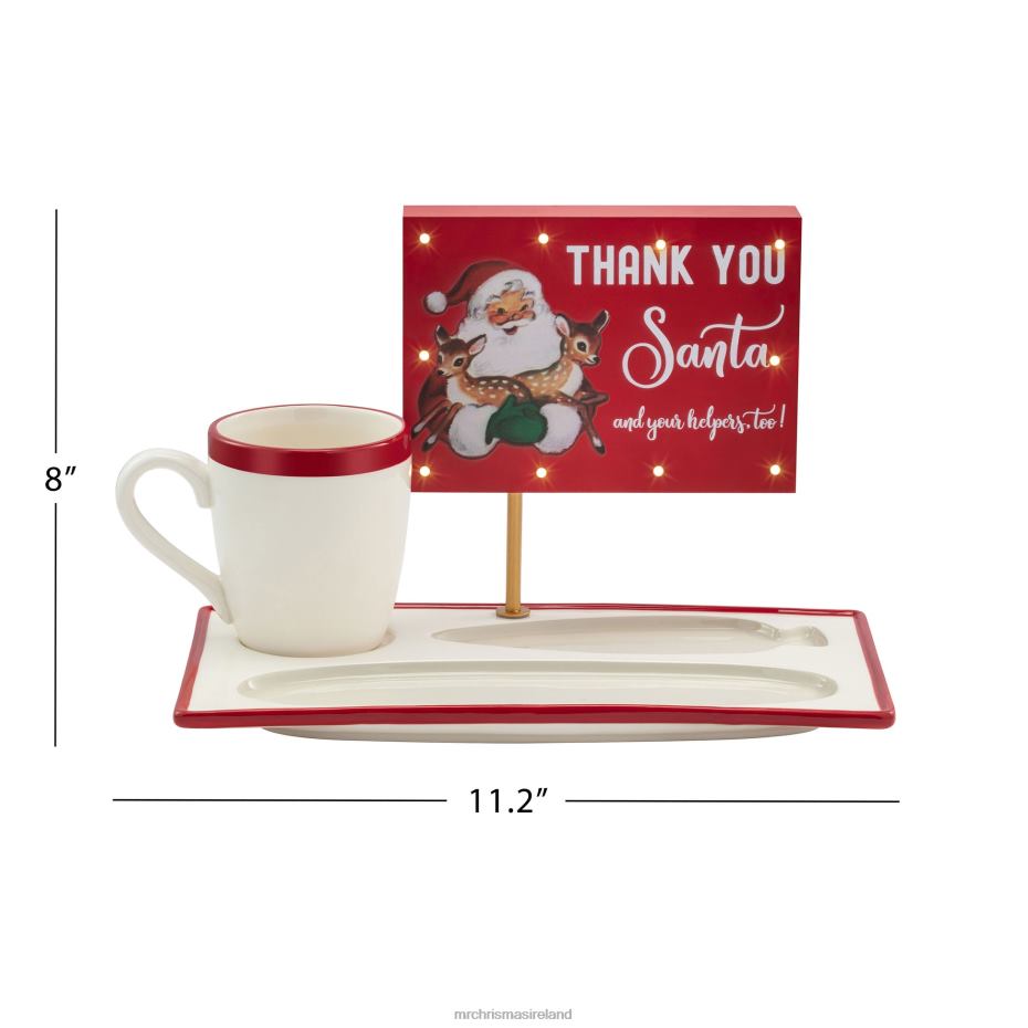 Mr. Christmas Decoration Night Before Christmas Milk and Cookies Serving Set 000XL263