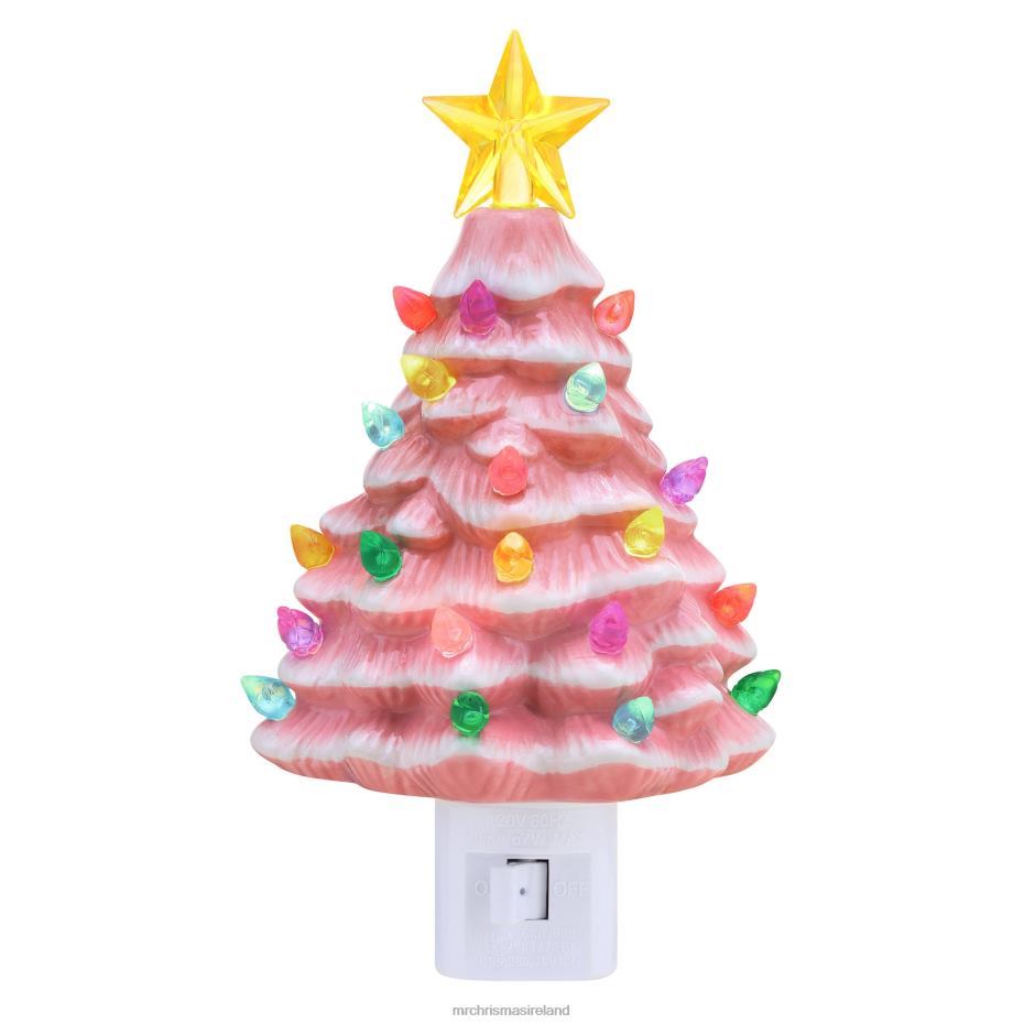 Mr. Christmas Decoration Nostalgic Ceramic Tree Nightlight-Pink 000XL243