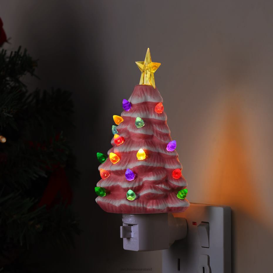 Mr. Christmas Decoration Nostalgic Ceramic Tree Nightlight-Pink 000XL243