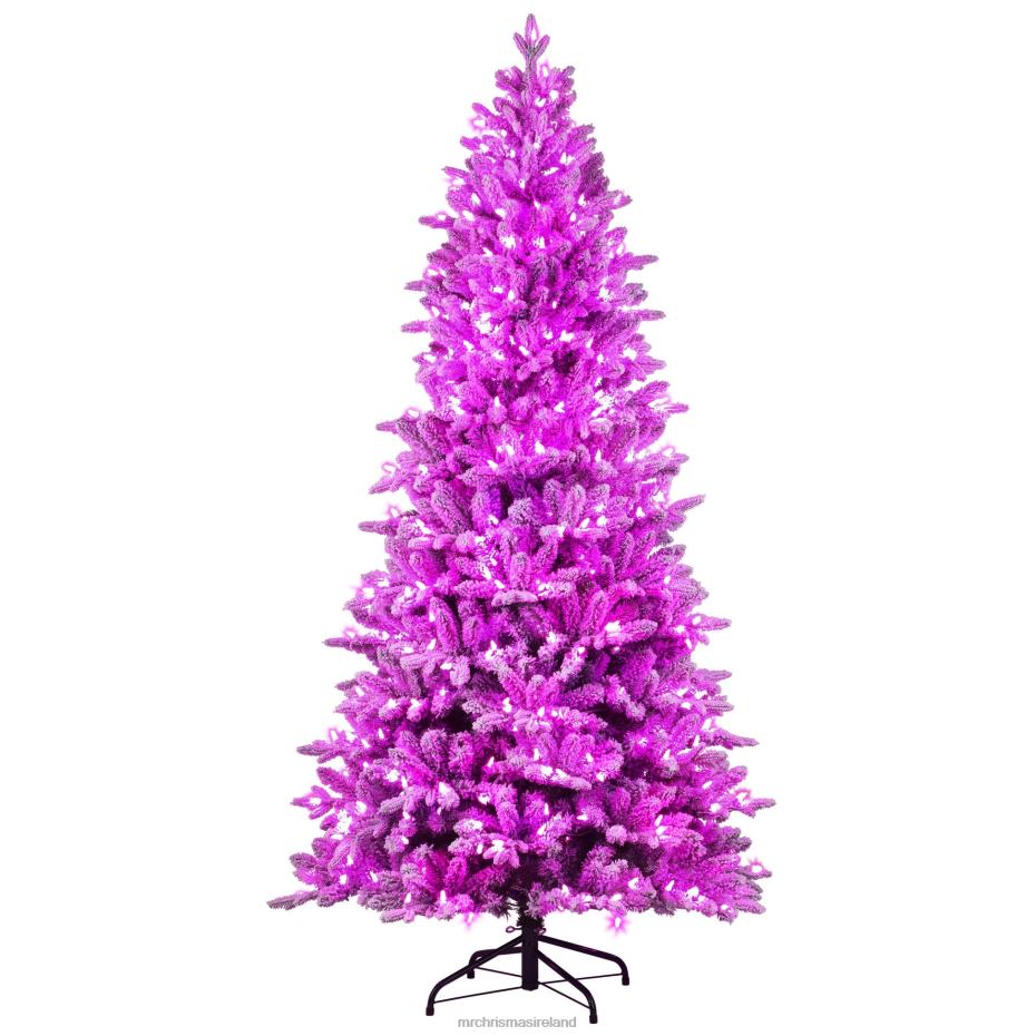 Mr. Christmas Decoration 6.5' Flocked LED 55-Function Tree with Alexa 000XL23