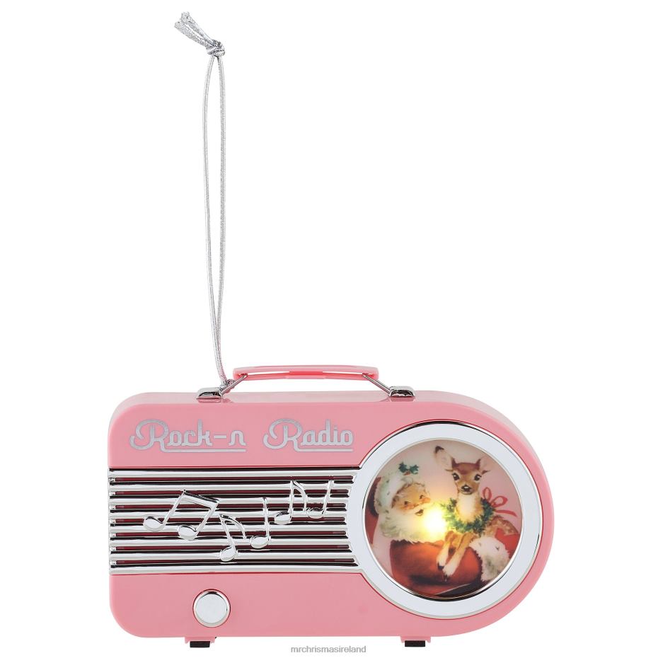 Mr. Christmas Decoration 4.75" Retro Radio Ornament-Pink 000XL82