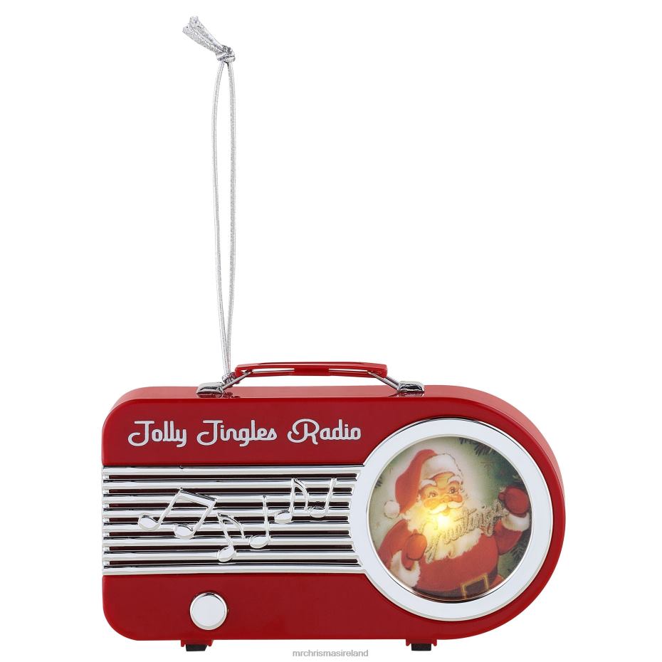 Mr. Christmas Decoration 4.75" Retro Radio Ornament-Red 000XL81