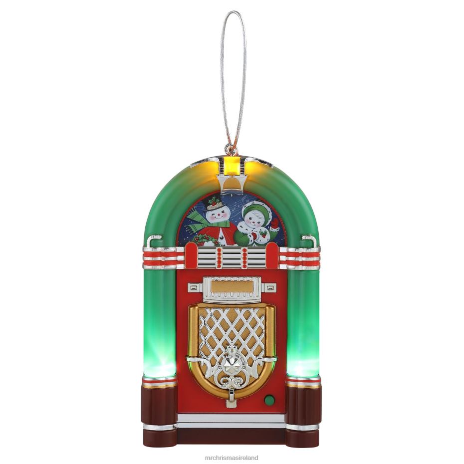 Mr. Christmas Decoration 4.9" Retro Jukebox Ornament-Green 000XL136