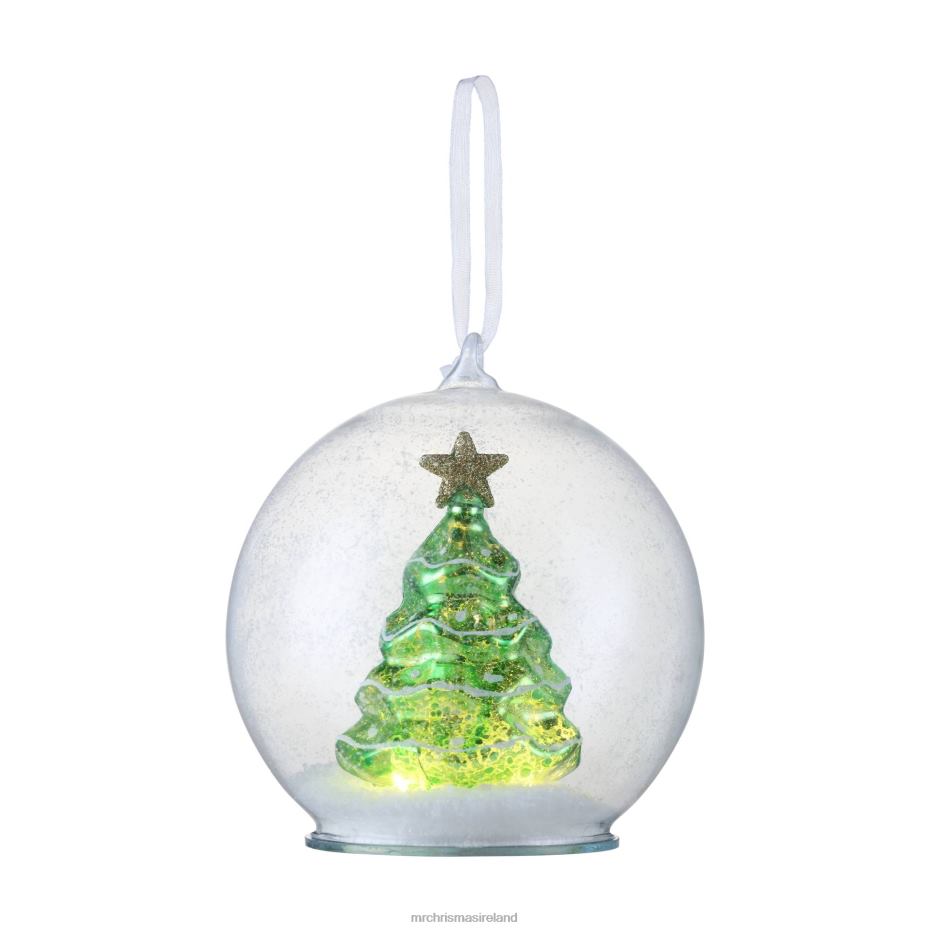 Mr. Christmas Decoration 5.5" Mercury Glass Tree Globe Ornament-Green 000XL90